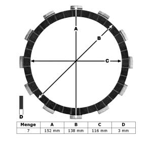 Clutch disc kit Aprilia RS 250