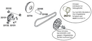 Variator sleeve for SMC Skywalker 250R