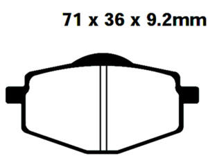 Bremsbelag Sintermetall EBC Yamaha YBR 125 ED vorne passend