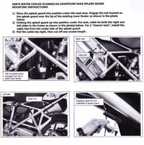 Spritzschutz Kotflügel BMW R 1200 GS / Adventure / LC