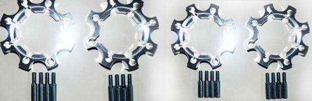 4x Spurverbreiterungen Polaris Sportsman 570 vo + hi