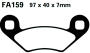 Brake pad Polaris 89-15 front ore rear