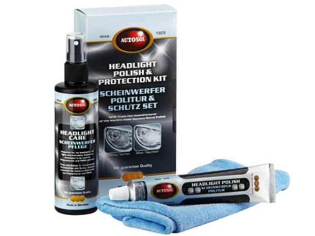 Politur & Schutz Set Kunststoff Scheinwerfer und Windschilder Motorrad Roller