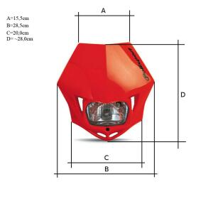 Scheinwerfer Honda XR 125 XR 400 XR 500 XR 600 XR 650 Polisport MMX Lampenmaske