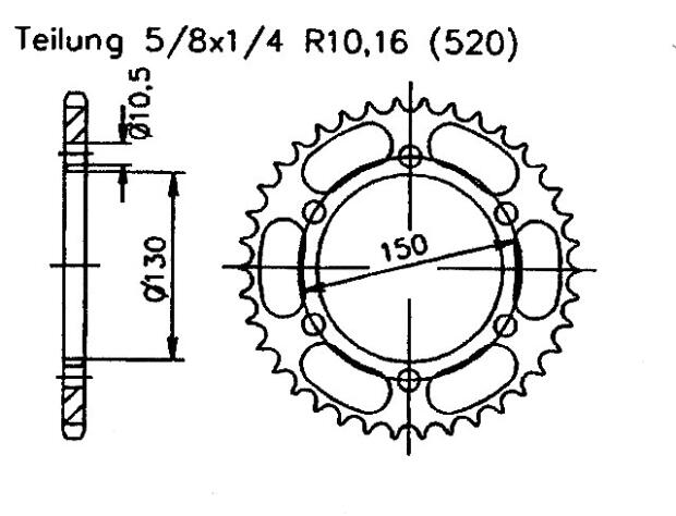 Sprocket rear t.49 Honda XR 600 R, NX 650 Dominator RD02