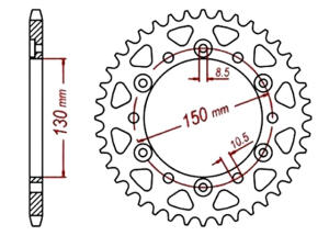 Kettenrad Z.47 Kawasaki KX 65 A3-A6, A6F, A7F, A8F, APF