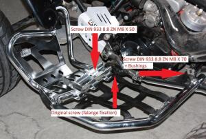 Nerfbar für Yamaha Banshee YFZ 350 mit Heelguard blaue Netze