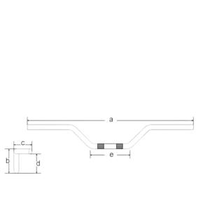 Lenker Classic schwarz TRW 22mm hoch
