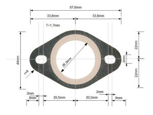 Gasket exhaust Derbi Senda 50 R / SM