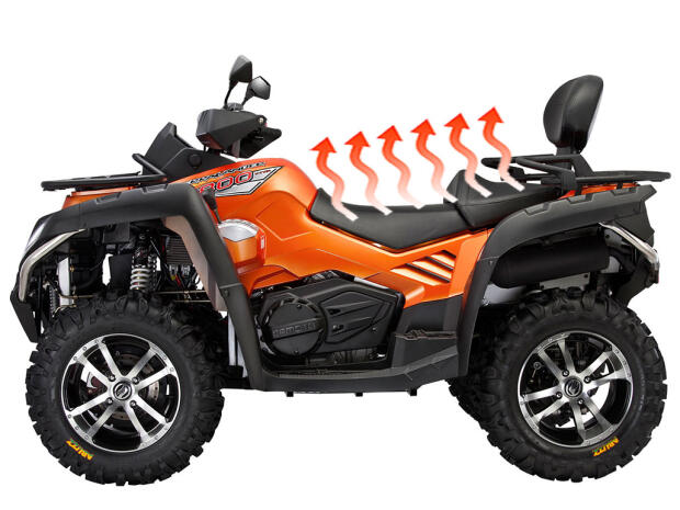 Chauffe-selle carbone 12 V pour CF Moto CForce 450 520 625 40x20cm 2 niveaux
