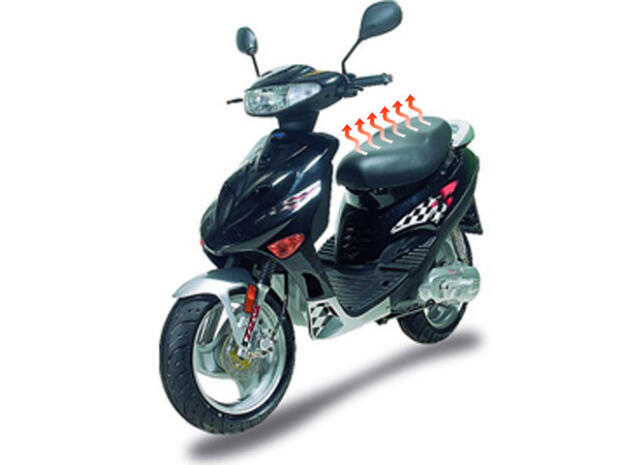 Carbon Seat Heater 12 V for Adly/Herkules Scooter 40x20cm 2-Level
