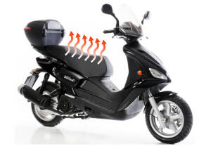 Chauffe-selle carbone 12 V pour scooter Benelli 40x20cm 2...
