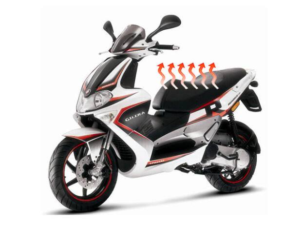 Carbon Seat Heater 12 V for Gilera Scooter 40x20cm 2-Level
