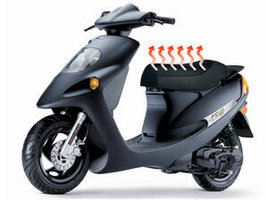 Chauffe-selle carbone 12 V pour scooter Malaguti 40x20cm...