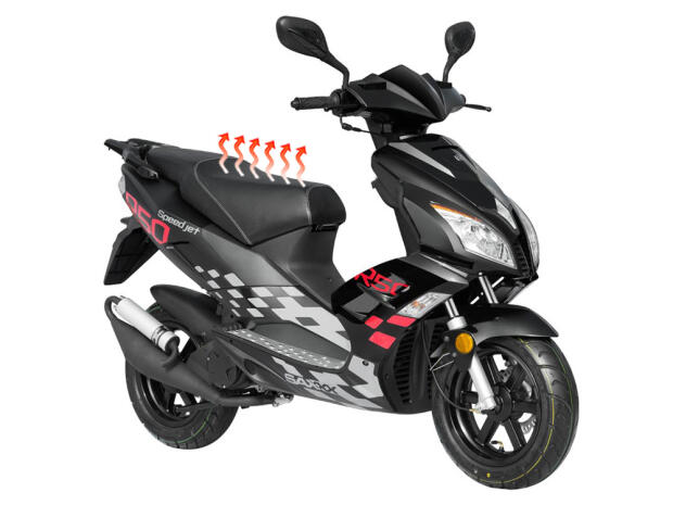 Sitzheizung Carbon 12 V für Sachs Roller 40x20cm 2-Stufen
