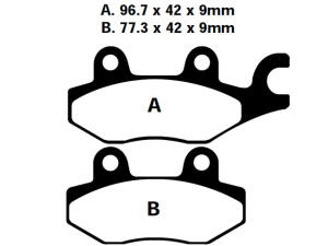 Bremsbeläge x2 EBC Set Honda XL 125 V Varadero Vorne + Hinten