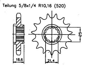 Kettensatz X-Ring Kymco KXR, Maxxer, MXU 250 300 14/38