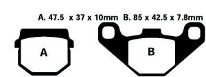 Brake pads E-Ton Vector 250 300  front