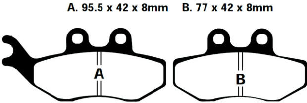 Brake pad front Sachs ZX 50 / 125 95-98