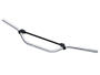 Guidon daluminium Motocross argent 22mm avec ABE moyen haut