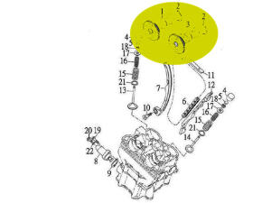 Nockenwelle Dinli DMX 450 DL 901 902 904 Auslass Stage 1