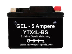 Batterie Gel Rollerbatterie YTX4L-BS / FTX4L / 50314 mit...