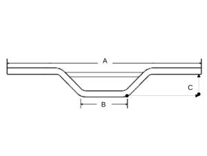 Handlebar Honda XL 125 Varadero with homologation for street legal
