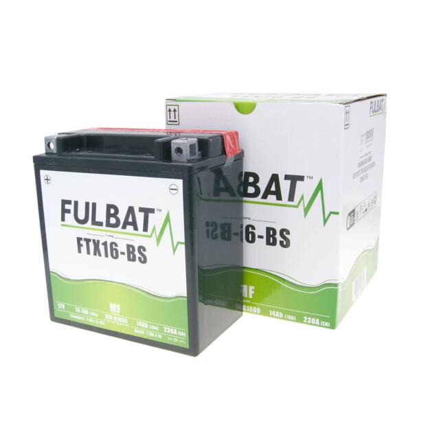 Batterie gel Fulbat YTX16-BS / FTX16-BS MF sans entretien universellement adapté pour Quad ATV moto Enduro scooter etc.