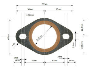 Dichtung Auspuff Roller Minarelli
