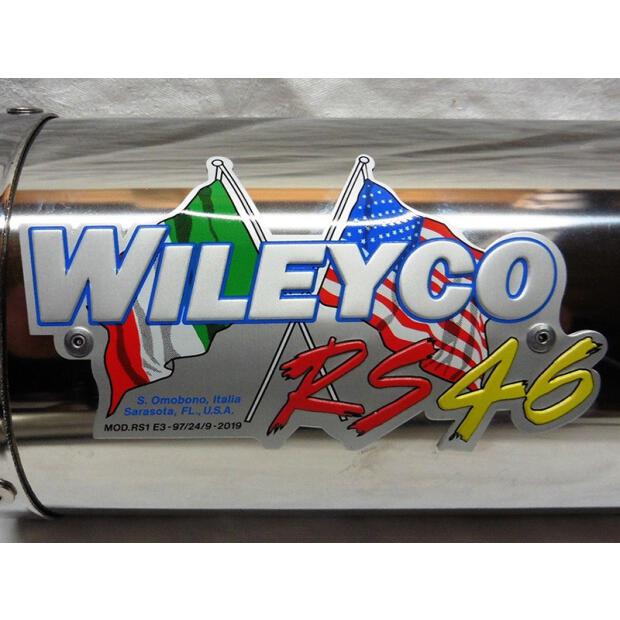 Wileyco Auspuff E-Prüfplakette für ABE Straßenzulassung