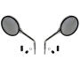 Mirror pair BMW R 1200 C 850 R1200 R800 chromed
