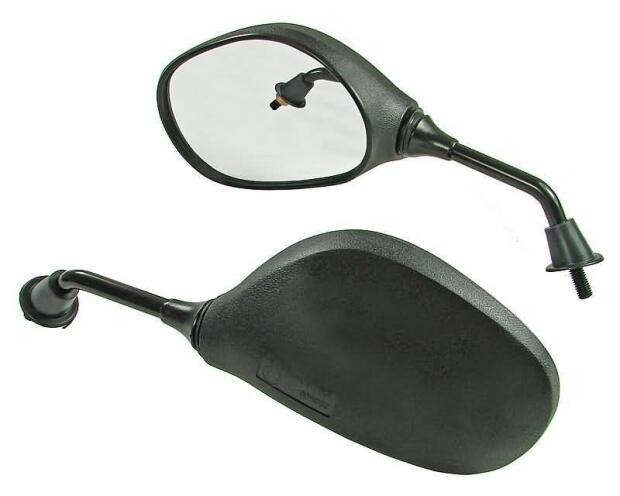 Mirror set, right and left, for motorcycle Scooter Quad ATV UTV, M8, E-approved, right side, black