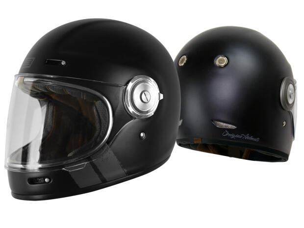 Casque Integral Retro Original Vega Stripe Noir 62/XL