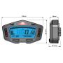 Tacho Digital Multifunktion Koso DB-03R mit ABE, Ganganzeige mit Schaltblitz