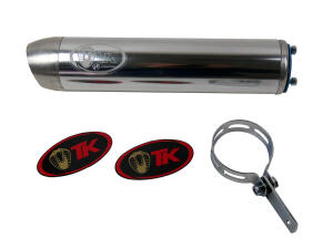 Exhaust silencer 2-stroke 270mm x70mm alu