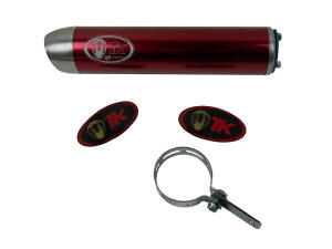 Auspuff Endtopf 2-Takt 270mm x70mm rot