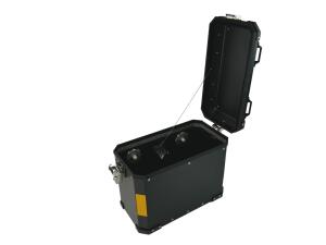 Koffer Tourenkoffer Seitenkoffer Aluminium 38Liter schwarz vormontiert