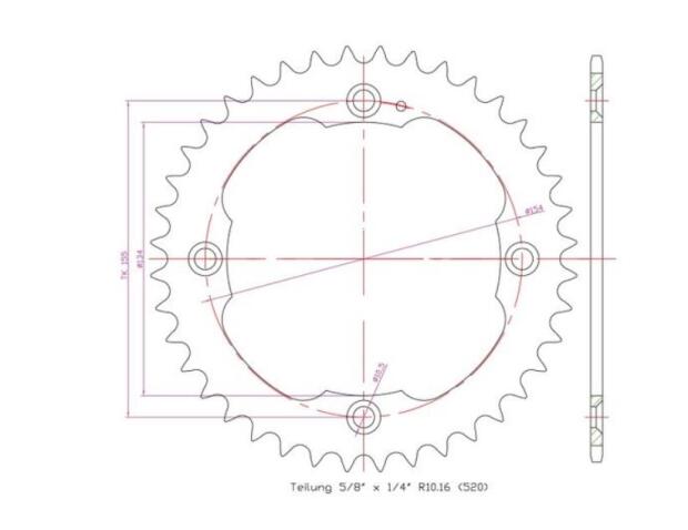 rear sprocket Triton Outback 300 - 400  t.40
