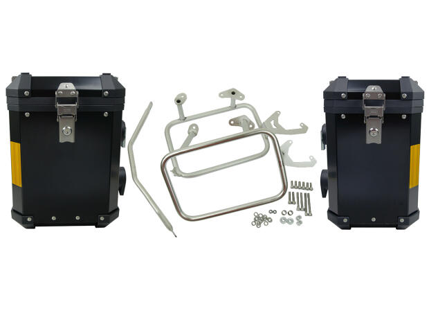 Koffer Satz schwarz Alu Suzuki DL 650 12-16 V-Strom 45+38Liter