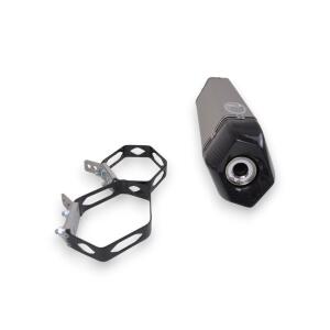 Auspuffendtopf Eckig Carbon 50mm Titan 380mm Länge