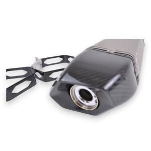 Auspuffendtopf Eckig Carbon 50mm Titan 380mm Länge