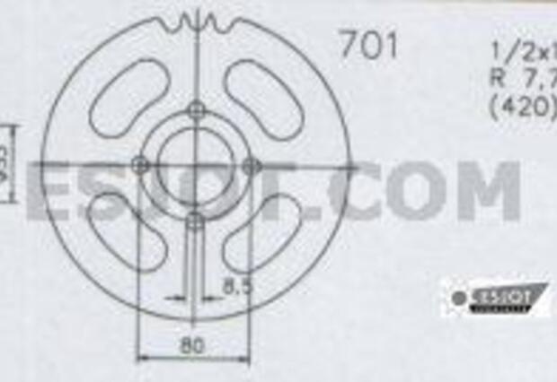 Sprocket rear t.38 Derbi Furax
