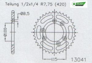 Kettenrad Z.51 Derbi Senda R DRD Pro