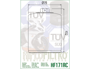 Filtre à huile pour motos Buell Harley Davidson HF171BRC