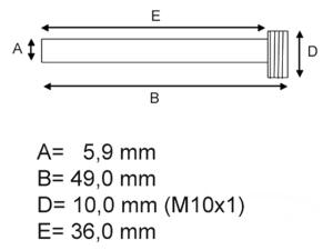 Brake caliper pin sliding pin for Yamaha Goupille...