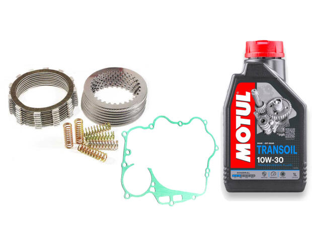 Clutch Kawasaki KMX 125 springs + plates + gasket kit + oel