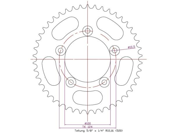 Sprocket Z.48 for Ducati Scrambler 400