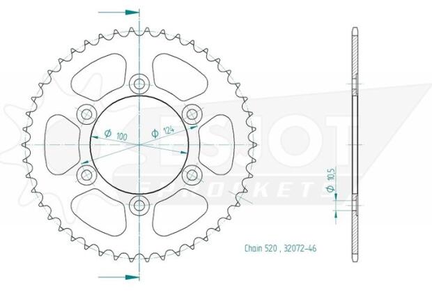 Kettenrad Z.48 für Ducati Monster