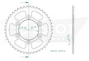 Kettenrad für Ducati Monster 620 Dark MD Monodisco...