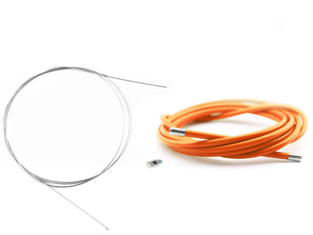 Gasszug für KTM Edelstahl universell orange